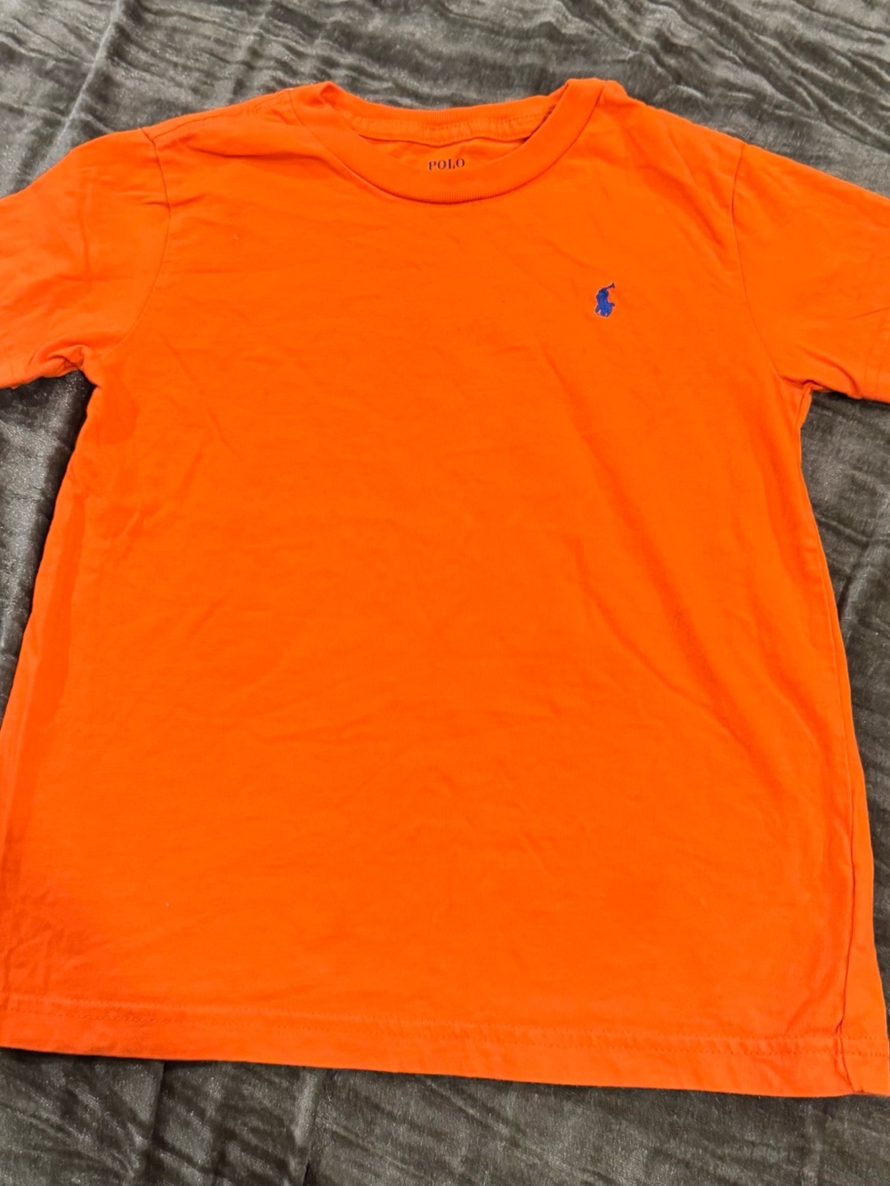 Polo by Ralph Lauren Bright Orange Crewneck Tee with Blue Pony